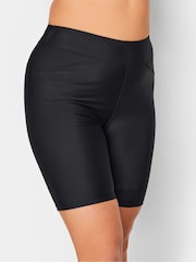Yours Curve Black High Waist Bikini Swim Shorts - Image 3 of 3