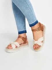 Natur - Yours Curve Zweiteilige Espadrilles, extraweite Passform - Bild 1 von 5