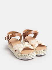 Natur - Yours Curve Zweiteilige Espadrilles, extraweite Passform - Bild 2 von 5
