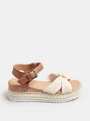 Natur - Yours Curve Zweiteilige Espadrilles, extraweite Passform - Bild 3 von 5