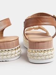 Natur - Yours Curve Zweiteilige Espadrilles, extraweite Passform - Bild 4 von 5