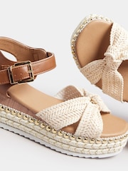 Natur - Yours Curve Zweiteilige Espadrilles, extraweite Passform - Bild 5 von 5