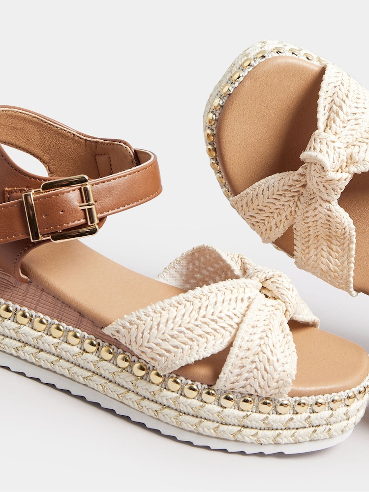 Natur - Yours Curve Zweiteilige Espadrilles, extraweite Passform - Bild 5 von 5