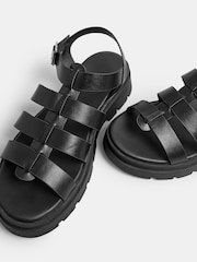 Yours Curve Black Chunky Gladiator Sandals In Wide E Fit & Extra Wide EEE Fit - Image 5 of 5