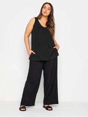 Yours Curve Black Knitted Vest Top - Image 2 of 5