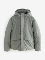 Ice Grey Hooded Shower Resistant Padded Coat - Image 5 of 7