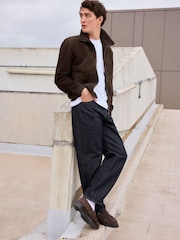 Brown Suede Bonded Borg Lined Jacket - Image 2 of 12