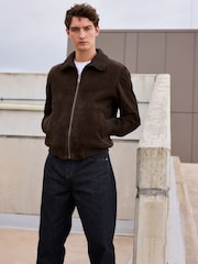 Brown Suede Bonded Borg Lined Jacket - Image 4 of 12