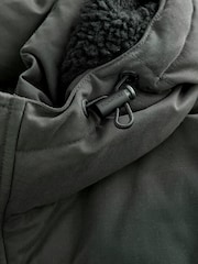 Khaki Green Signature Longline Down Puffer Coat - Image 10 of 13