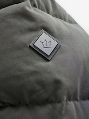 Khaki Green Signature Longline Down Puffer Coat - Image 12 of 13