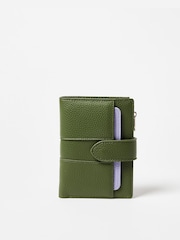 Oliver Bonas Green Naomi Zipped Purse - Image 1 of 6