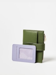 Oliver Bonas Green Naomi Zipped Purse - Image 2 of 6