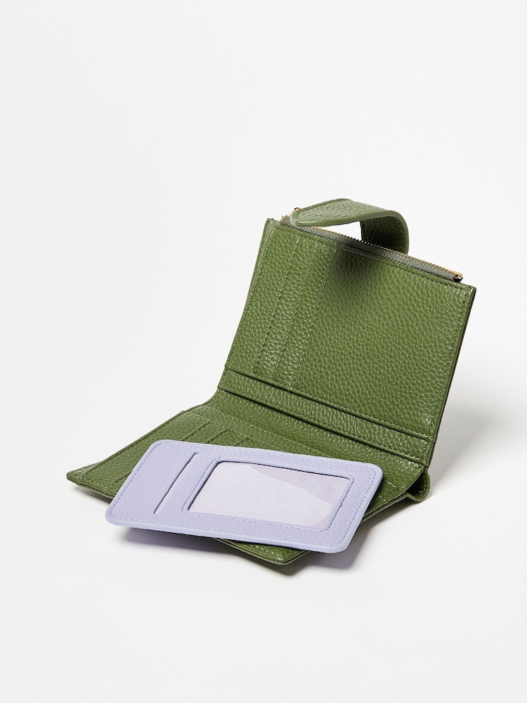 Oliver Bonas Green Naomi Zipped Purse - Image 5 of 6