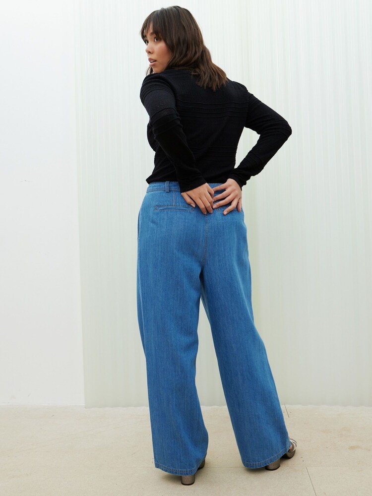 Oliver Bonas Black Knitted Stitch Top - Image 2 of 8