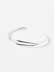Oliver Bonas Silver Plated Nixie Wavy Bangle - Image 2 of 4