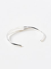 Oliver Bonas Silver Plated Nixie Wavy Bangle - Image 3 of 4
