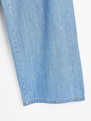 Oliver Bonas Blue Pleated Chambray Trousers - Image 7 of 8