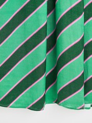 Oliver Bonas Green Diagonal Stripe Midi Skirt - Image 8 of 8