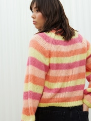 Oliver Bonas Multi Striped Lofty Knitted Jumper - Image 2 of 8