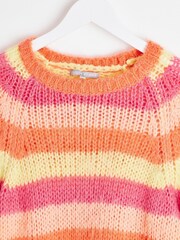 Oliver Bonas Multi Striped Lofty Knitted Jumper - Image 6 of 8