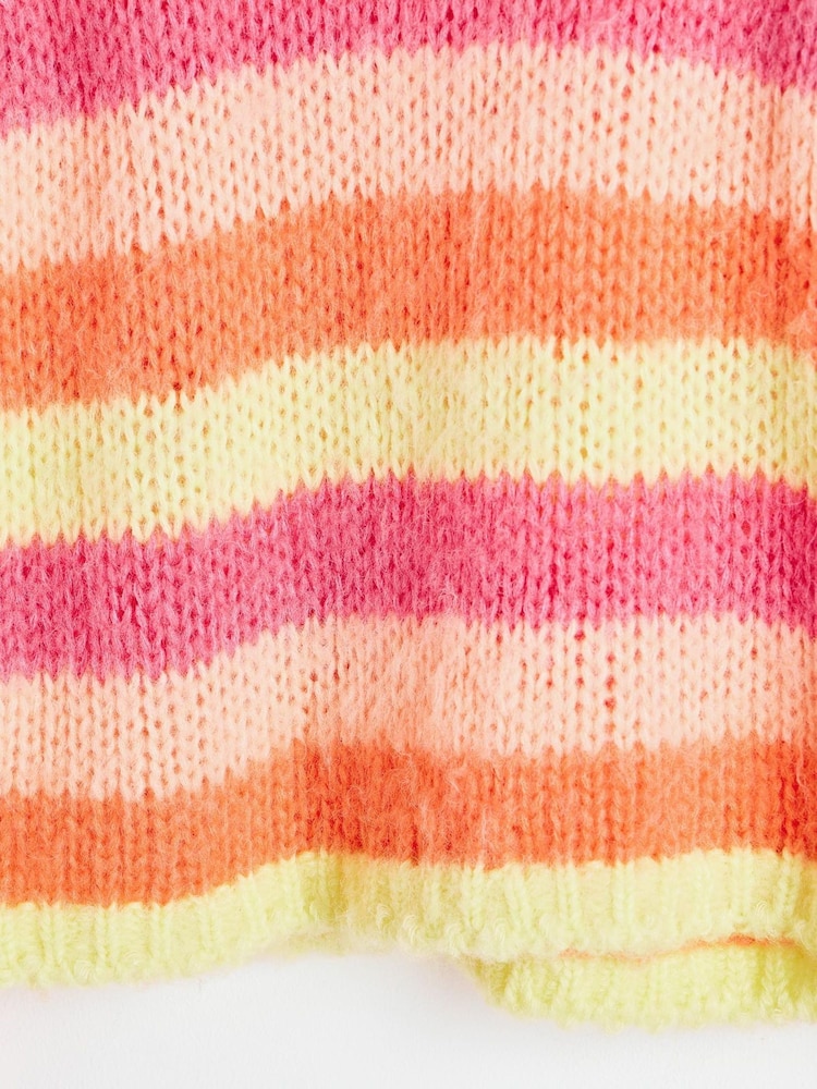 Oliver Bonas Multi Striped Lofty Knitted Jumper - Image 8 of 8