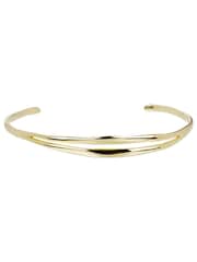 Oliver Bonas Gold Plated Nixie Wavy Bangle - Image 1 of 4