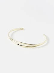 Oliver Bonas Gold Plated Nixie Wavy Bangle - Image 2 of 4