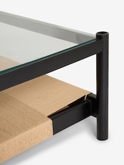 Black Mali Woven Large Coffee Table - Image 6 of 6