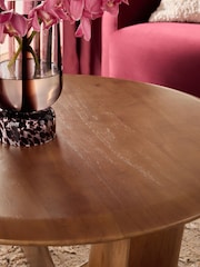 Dark Arc Solid Mango Wood Coffee Table - Image 3 of 7