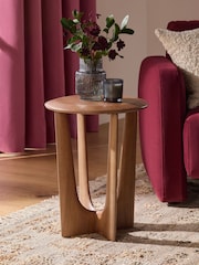 Dark Arc Solid Mango Wood Side Table - Image 1 of 5