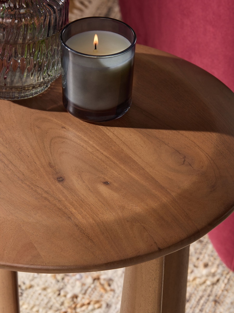 Dark Arc Solid Mango Wood Side Table - Image 2 of 5