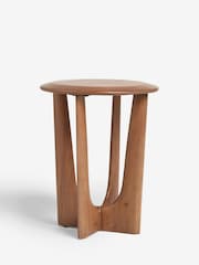 Dark Arc Solid Mango Wood Side Table - Image 4 of 5