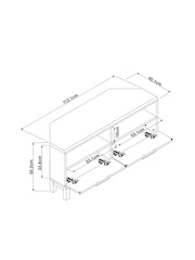 Light Bronx Up to 46 inch Corner Oak Effect Slim TV Unit - Image 3 of 10