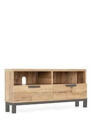 Light Bronx Up to 46 inch Corner Oak Effect Slim TV Unit - Image 6 of 10