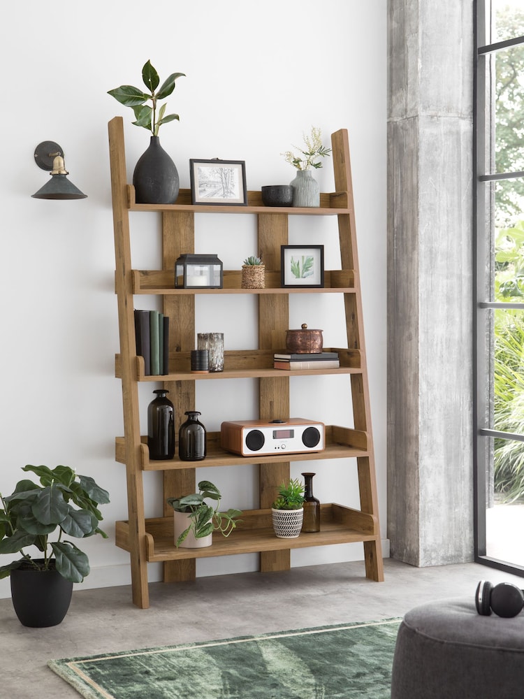 Dark Bronx Bronx Oak Effect Wide Ladder Shelf - Image 1 of 5