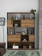 Dark Natural Bronx Oak Effect Display Shelf - Image 1 of 10