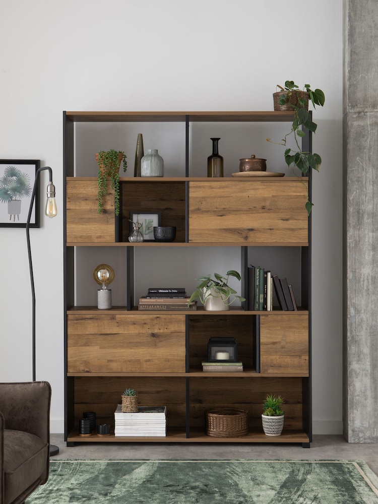 Dark Natural Bronx Oak Effect Display Shelf - Image 1 of 10