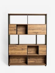 Dark Natural Bronx Oak Effect Display Shelf - Image 3 of 10