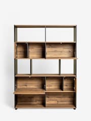 Dark Natural Bronx Oak Effect Display Shelf - Image 4 of 10