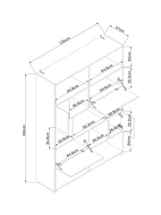 Dark Natural Bronx Oak Effect Display Shelf - Image 9 of 10