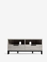 Grey Bronx Up to 46 inch Corner Oak Effect Slim TV Unit - Image 2 of 8