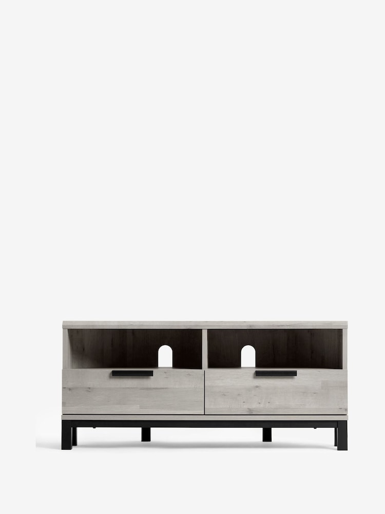 Grey Bronx Up to 46 inch Corner Oak Effect Slim TV Unit - Image 2 of 8