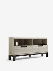 Grey Bronx Up to 46 inch Corner Oak Effect Slim TV Unit - Image 5 of 8