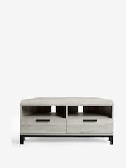 Grey Bronx Up to 46 inch Corner Oak Effect Slim TV Unit - Image 6 of 8