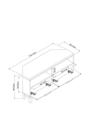 Grey Bronx Up to 46 inch Corner Oak Effect Slim TV Unit - Image 8 of 8