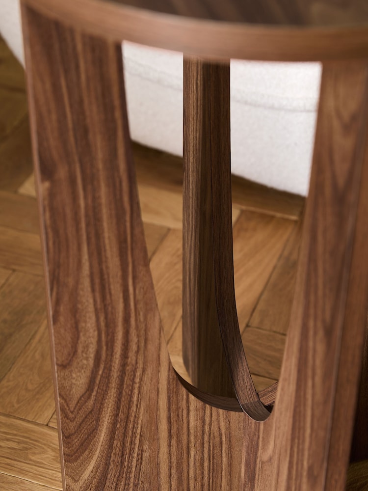 Dark Craft Wood Effect Side Table - Image 2 of 6