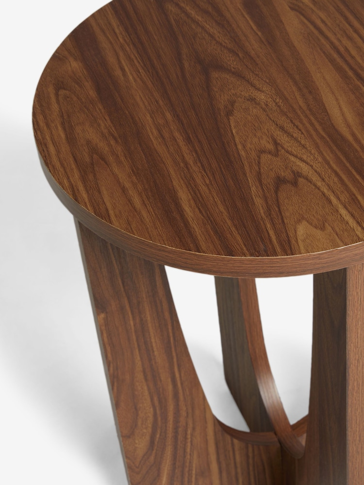 Dark Craft Wood Effect Side Table - Image 6 of 6