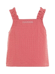 Tommy Hilfiger Pink Seersucker Strap Top - Image 4 of 4