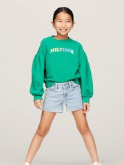 Tommy Hilfiger Blue High Rise Tapered Short - Image 4 of 5