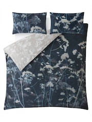 Graham & Brown Blue 100% Cotton Flower Press Duvet Cover and Pillowcase Set - Image 5 of 9